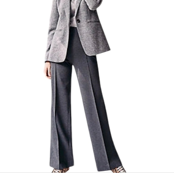 Ann Taylor Virgin Wool Blend Wide Leg Trousers Dress Pants Size 8